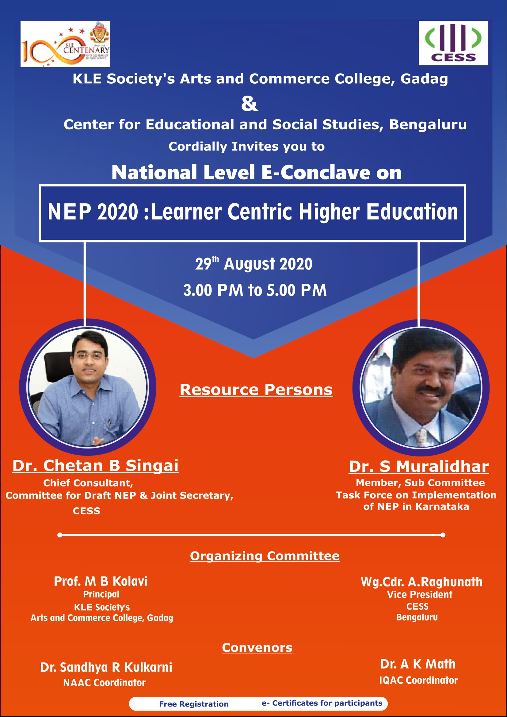 In Association with CESS-NEP 2020: Learner Centric Higher Education